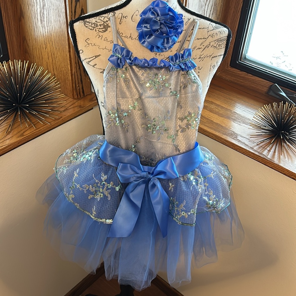 Weissman Cornflower Blue & Silver Ballet Costume Small Child